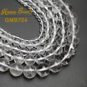Clar naturale Cristal de Cuarț Margele Rotunde Liber Margele Spacer Pentru a Face Bijuterii DIY Brățară Perles 15