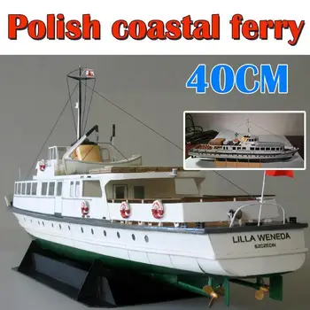 40cm 1 Set poloneză Ferry Boat Model 3d Model de Barca Asambla Navă Feribot Lilla 3d Papercraft Puzzle Weneda Joc Pol Q1g4
