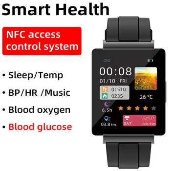 UGUMO KS01 de Glucoza din Sange Ceas Inteligent NFC de Control al Accesului Muzica Bărbați Femei Fitness Rata de Inima Temperatura Corpului Smartwatch