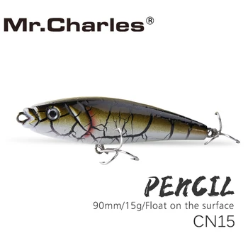 Domnul Charles CN15 Momeli de Pescuit 90mm/15g Shad Plutitoare de Calitate Profesională Creion Greu Momeala Ochii 3D Crankbait
