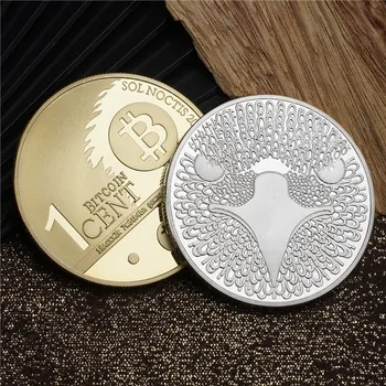Placarea cu aur și Argint Micro Relief Specie 1 Bitcoin Sută Sol Noctis 2016 Hawkeye Bitcoin Monede Comemorative