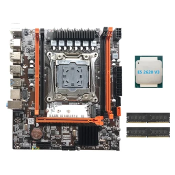X99H Placa de baza suporta DDR4 Memorie RAM Cu E5 2620 V3 CPU+2XDDR4 4G 2133 mhz RAM