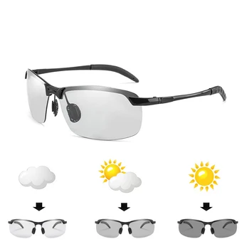 Fotocromatică ochelari de Soare Barbati de brand design Polarizate Cameleon Decolorarea ochelari de Soare pentru barbati de Conducere Anti-orbire Ochelari