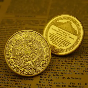 Maya monedă comemorativă piramida moneda Americană monedă Mexicană Aztec aur și argint externe non-monetare moneda