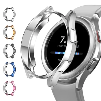 pentru samsung galaxy watch 4 caz 44mm 40mm TPU Placat cu toate-în jurul valorii de Ecran protector de acoperire bara Galaxy watch 4 classic 46mm 42mm
