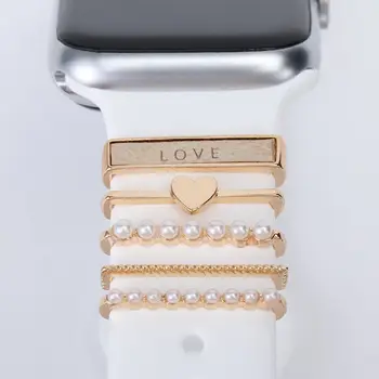 Decor Pentru Apple watch Band 49mm Bijuterii cu Diamante Farmece Bratara de Silicon iWatch Ultra Galaxy Watch 4/5 pro Curea Dotari