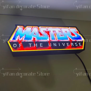 Stăpânii Universului Logo-ul Lightbox Personalizat Decor de Perete pentru Business Magazin Agățat De 12 Inch Copii Desktop Veioza de Imprimare 3D Cadou