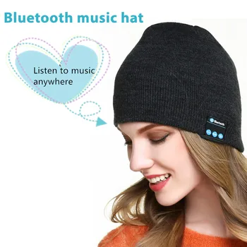 Căști fără fir Bluetooth Sport Muzica Hat Cască Inteligent Capac Beanie Pălărie de Iarnă cu Difuzor pentru Xiaomi, Huawei Samsung 2021