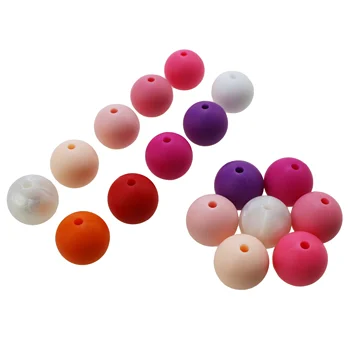 10 mm/12 mm/15MM Silicon Margele Rotunde Culori Amestecate Marmură Jucării Teether Copil Suzeta Clip de Calitate Alimentară Materiale BPA Free