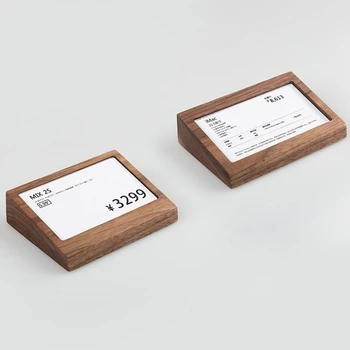 Panou Acril Masă De Lemn Card Nume De Afișare Meniu Semn Suportul Preț De Hârtie Etichete Eticheta De Raft 7.5x10cm